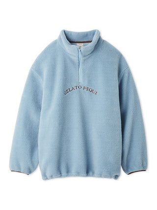 Gelato Pique Boa Fleece Pullover in blue