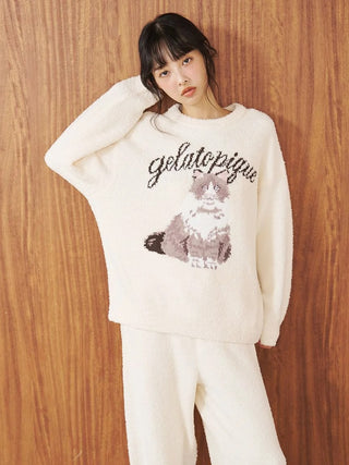 Baby Moco Cat Jacquard Pullover - view 16