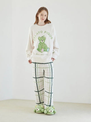 [Mrs. GREEN APPLE] [Unisex] Green Bear Room Shoes - view 10
