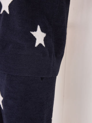 Unisex Airy Moco College Logo Star Jacquard Pullover