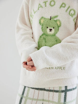 [Mrs. GREEN APPLE] [Unisex] Powder Jacquard Pullover & Baby Moco Checkered Pants Set - view 17