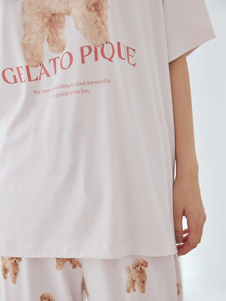[UV-Cut] Walking Dog One-point Printed Cool Touch T-Shirt