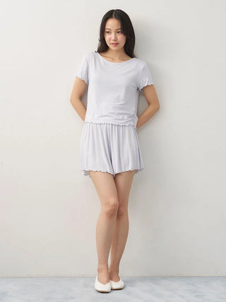 Cool Rayon Gathered T-shirt