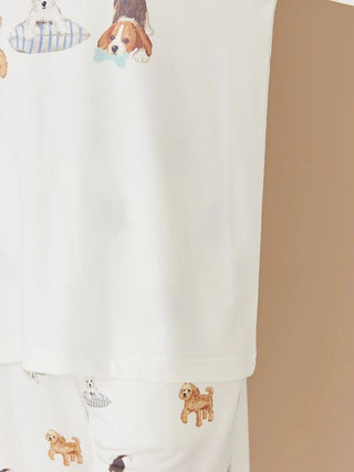 Unisex Playful Dog Printed Long-sleeved T-shirt