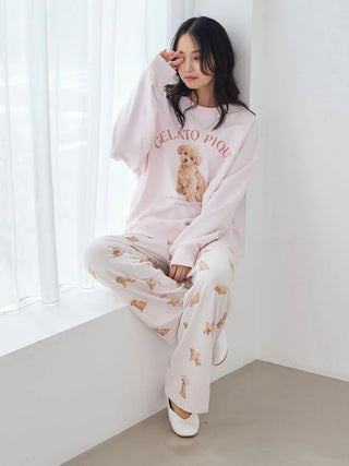 [UV-Cut] Walking Dog One-point Printed Cool Touch Pants