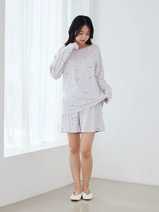 [UV-Cut] Walking Dog All-over Printed Cool Touch Henley Pullover