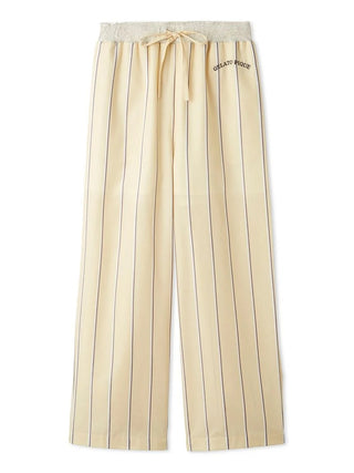 Gelato Pique Striped Woven Pants in yellow