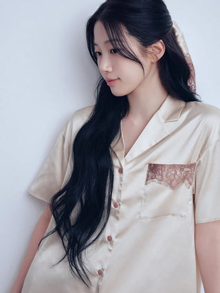 Cool Satin Lace Shirt