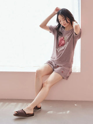 Airy Moco Strawberry Jacquard Shorts