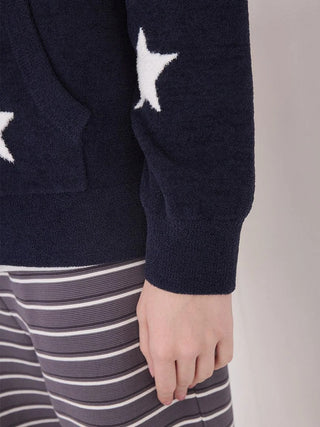 Unisex Airy Moco College Logo Star Jacquard Hoodie
