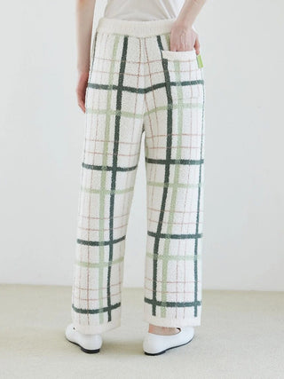 [Mrs. GREEN APPLE] [Unisex] Powder Jacquard Pullover & Baby Moco Checkered Pants Set - view 20
