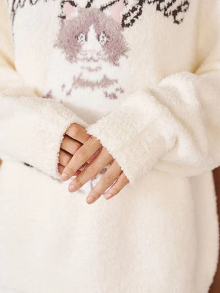 Baby Moco Cat Jacquard Pullover - view 20