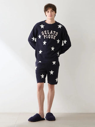 Unisex Airy Moco College Logo Star Jacquard Pullover