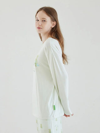 [Mrs. GREEN APPLE][Unisex] One-point Printed Long-sleeve T-shirt & Pants Set - view 17