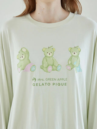 [Mrs. GREEN APPLE][Unisex] One-point Printed Long-sleeve T-shirt & Pants Set - view 18