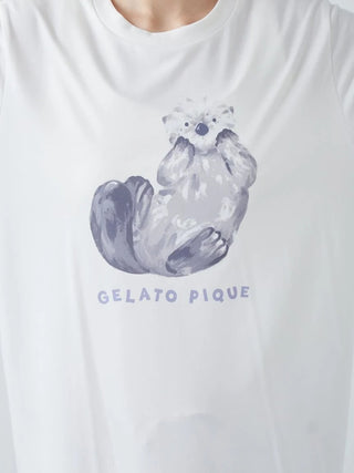 Cool-to-touch Sea Animals One Point Printed T-shirt