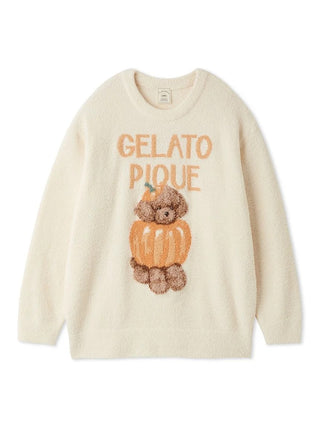 Gelato Pique [HALLOWEEN] Night Parade Dogs Jacquard Pullover in cream