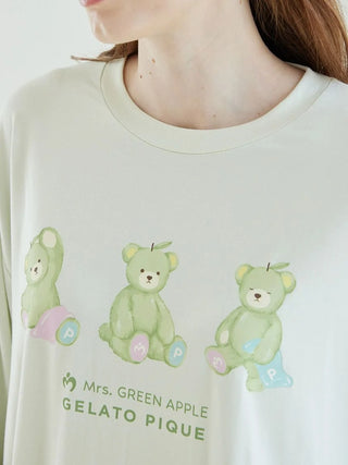 [Mrs. GREEN APPLE][Unisex] One-point Printed Long-sleeve T-shirt & Pants Set - view 19