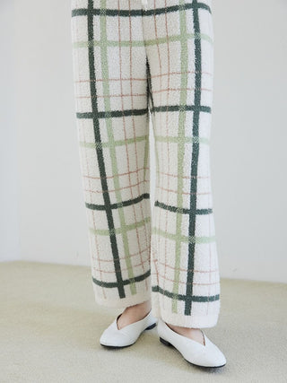 [Mrs. GREEN APPLE] [Unisex] Powder Jacquard Pullover & Baby Moco Checkered Pants Set - view 25