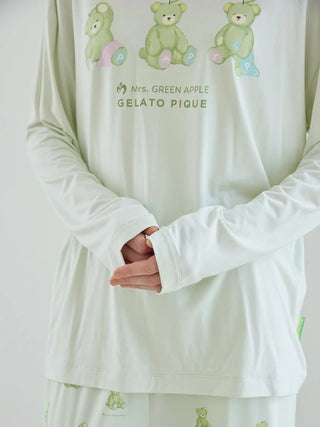 [Mrs. GREEN APPLE][Unisex] One-point Printed Long-sleeve T-shirt & Pants Set - view 20