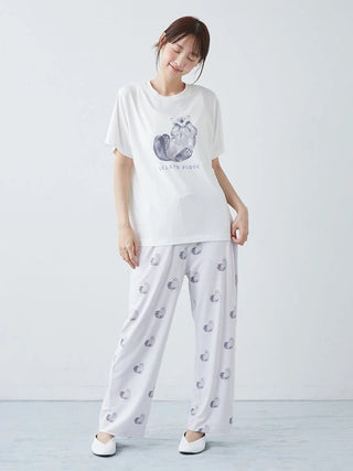Cool-to-touch Sea Animals One Point Printed T-shirt