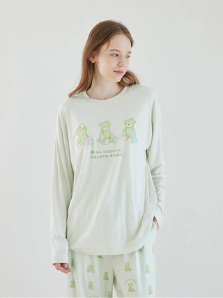[Mrs. GREEN APPLE][Unisex] One-point Printed Long-sleeve T-shirt & Pants Set - view 22