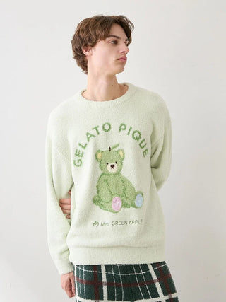 [Mrs. GREEN APPLE] [Unisex] Powder Jacquard Pullover & Baby Moco Checkered Pants Set - view 31