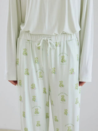 [Mrs. GREEN APPLE][Unisex] One-point Printed Long-sleeve T-shirt & Pants Set - view 26