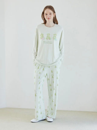 [Mrs. GREEN APPLE][Unisex] One-point Printed Long-sleeve T-shirt & Pants Set - view 30