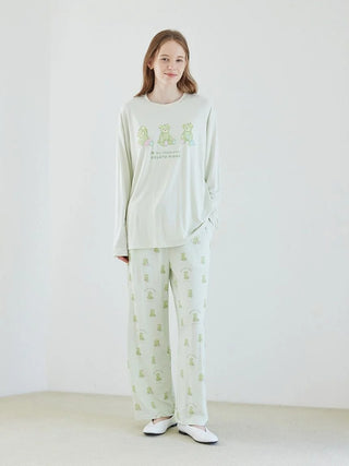[Mrs. GREEN APPLE][Unisex] One-point Printed Long-sleeve T-shirt & Pants Set - view 32