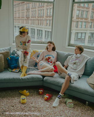 [SESAME STREET] Men's Airy Moco Jacquard Pullover & Shorts Set