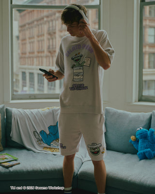 [SESAME STREET][Sleep] Airy Moco Jacquard Half Blanket