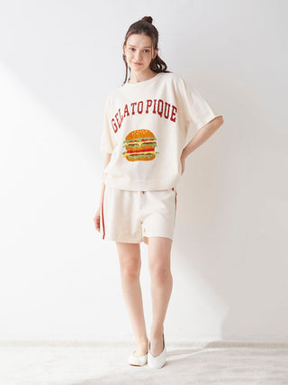 Recycled Moko Pizza Oversized Lounge Shirt collection item of Loungewear and Oversize Shirts for Women at Gelato Pique USA.