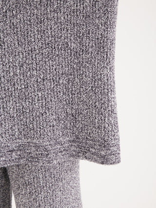 Melange Warm Moco Knit Pullover Sweater in navy, Women's Pullover Sweaters at Gelato Pique USA