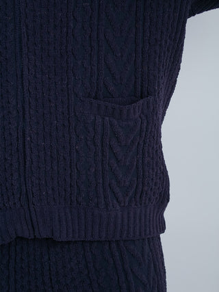 MENS Souffle Run Knit Cardigan- Men's Cardigan Sweaters at Gelato Pique USA