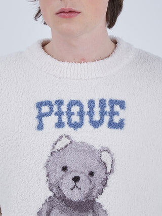  Babymoco Bear Jacquard Pullover by Gelato Pique USA. This room wear series is made of "Babymoko" material, inspired by HOMME's original bear motif. 