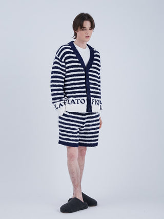 MEN'S Towel Moco Linen Cardigan by Gelato Pique USA. Made from soft and delicate "towel moco" fabric which feels wonderful against your skin in early spring.