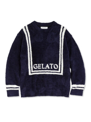 Men's Towel Mocomo Marine Pullover by Gelato Pique USA. Taorumoko, a soft and lightweight fabric, is used to make an attractive series of marine-themed loungewear.