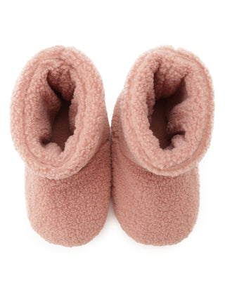 Slipper Boots With Logo Embroidery- Women's Lounge Room Slippers at Gelato Pique USA