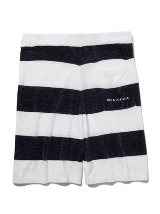 GELATO PIQUE MENS Smoothie Light Cool 2 Border Shorts- Men's Premium Loungewear Pants, Pajamas, Sleep Pants and Long Pants at Gelato Pique USA