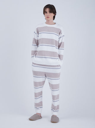 MENS Baby Moco Double Striped Pants- Men's Premium Loungewear Pants, Pajamas, Sleep Pants and Long Pants at Gelato Pique USA