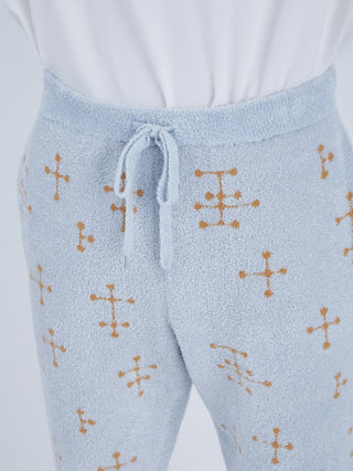EAMES MENS Smoothie DOT PATTERN Jacquard Long Pants Loungewear- Mens Premium Loungewear Pants, Pajamas, Sleep Pants and Long Pants at Gelato Pique USA