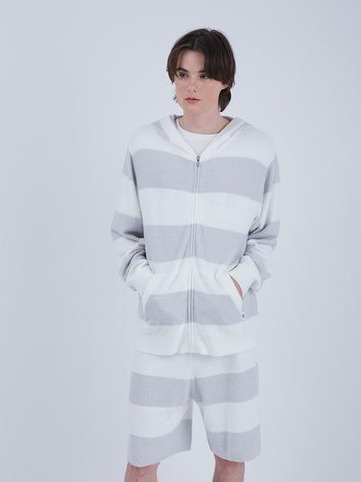 MENS Smoothie 2 Striped Stripe Zip Up Hoodie gelato pique