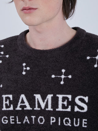 EAMES Smoothie Dot Jacquard Pullover for Men by Gelato Pique USA. A unique room wear release collection item in collaboration with EAMES.