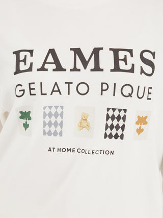 EAMES One point logo long T  by Gelato Pique USA. HOMME has designed a unique graphic print tee. It is made from a combination of USA cotton and recycled polyester, making it incredibly soft to the touch.