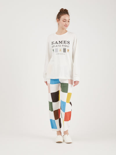 EAMES House of Card Long Sleeve Shirt gelato pique