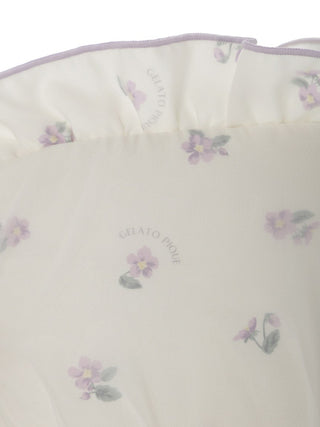 Floral Frill Lining Pouch- Women's Loungewear Bags, Pouches, Eco Bags & Tote Bags at Gelato Pique USA