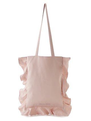 Satin Frill Tote Bag- Women's Loungewear Bags, Pouches, Eco Bags & Tote Bags at Gelato Pique USA