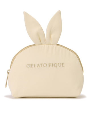 Bunny Satin Pouch- Women's Loungewear Bags, Pouches, Eco Bags & Tote Bags at Gelato Pique USA