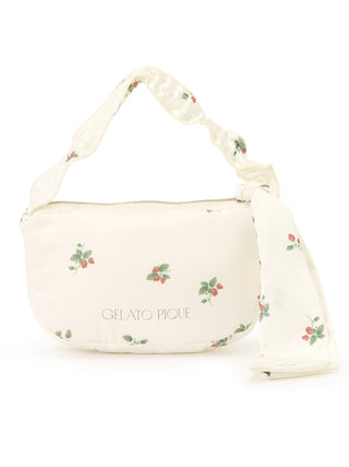 Retro Strawberry Tissue Pouch with Handle- Women's Loungewear Bags, Pouches, Eco Bags & Tote Bags at Gelato Pique USA